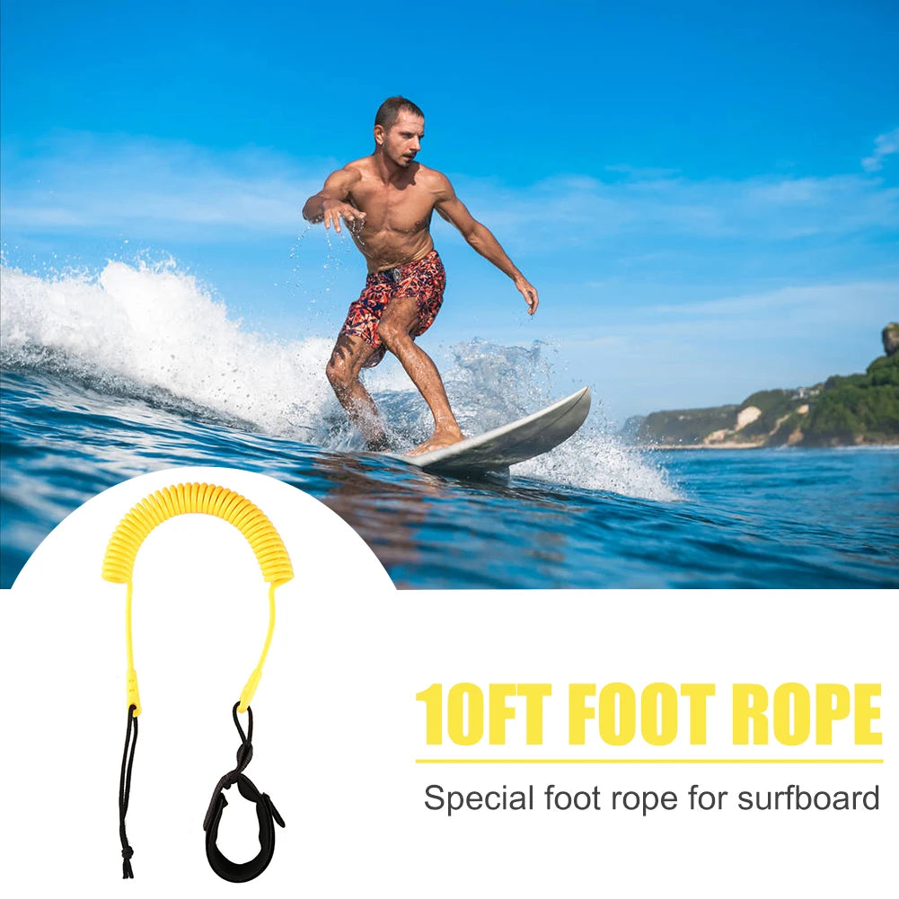 Surf Sup Ankle Leash Surfing Elastic Coiled Stand UP Paddle Board Leg Rope Surfboard Ankle Leash Surfboard Leash Leg Rope