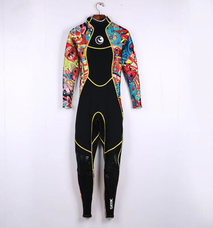 Hisea  3mm women neoprene wetsuit color stitching Surf Diving Equipment Jellyfish