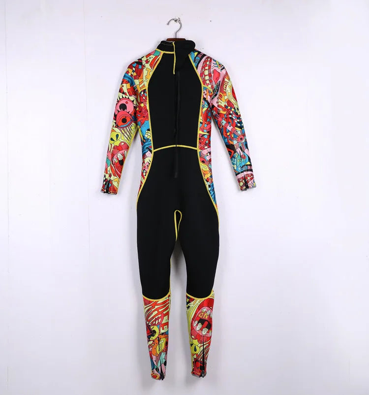 Hisea  3mm women neoprene wetsuit color stitching Surf Diving Equipment Jellyfish