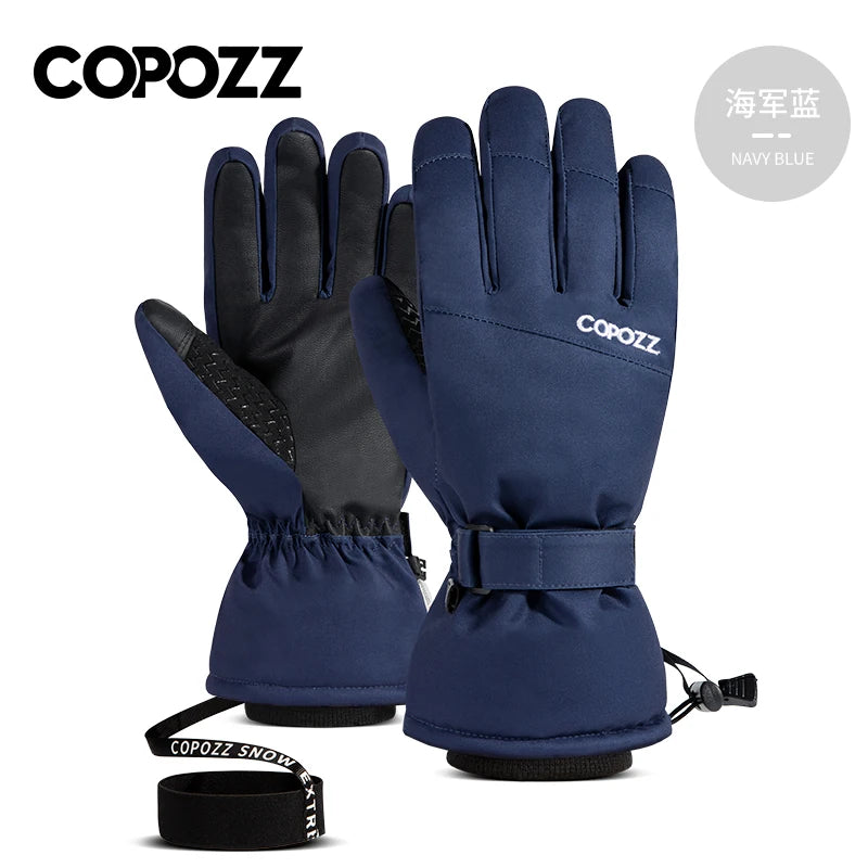 Copozz Adult Warm Winter Ski Gloves Waterproof 3M Thinsulate Snowboard Gloves Thermal Motorcycle Cycling Gloves Men Women