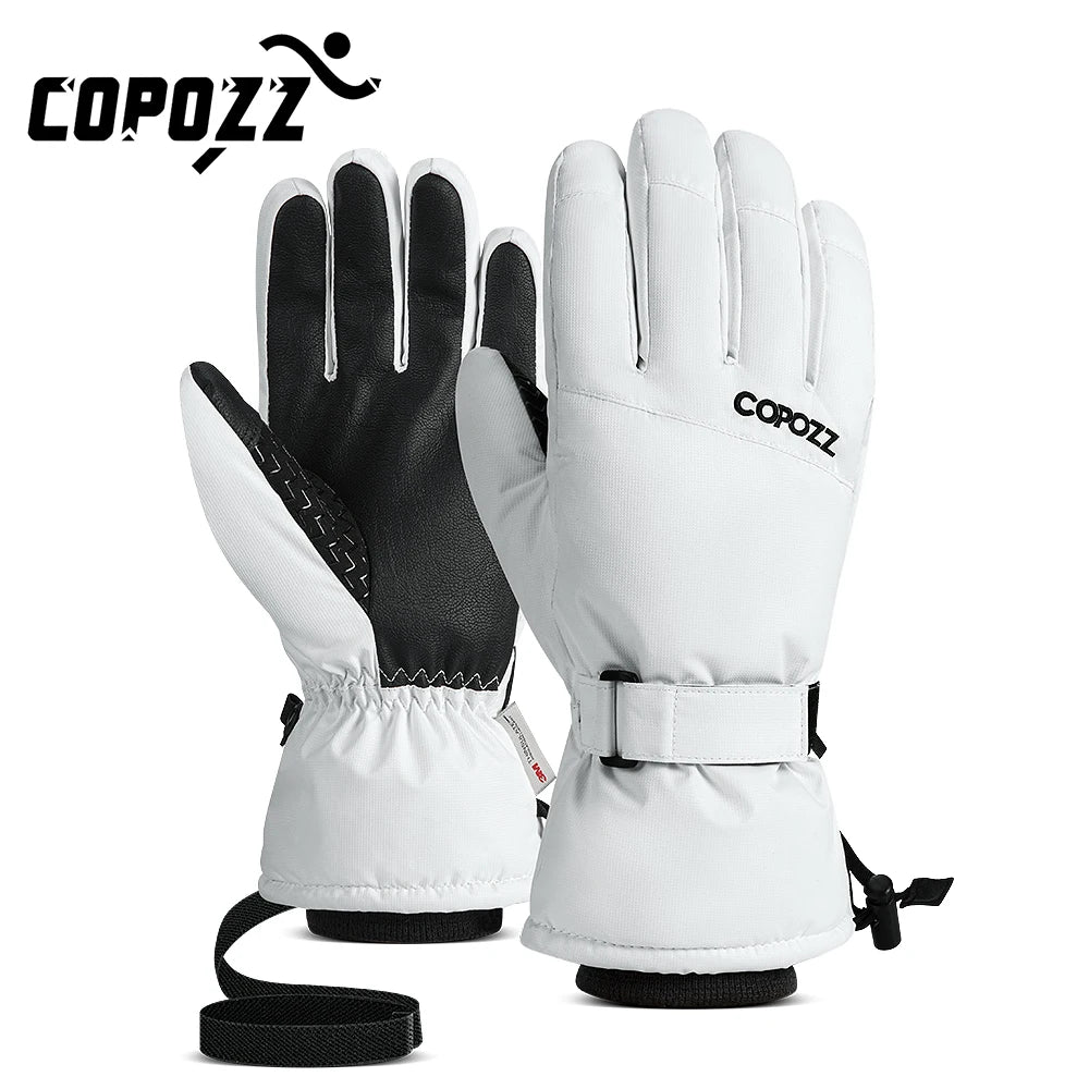 Copozz Adult Warm Winter Ski Gloves Waterproof 3M Thinsulate Snowboard Gloves Thermal Motorcycle Cycling Gloves Men Women