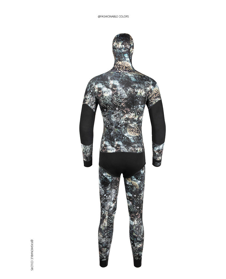 3/5/7mm Neoprene Wetsuits Men Women Spearfishing Suit Diving Open Cell Wetsuit Wet Winter Warm Camouflage Hooded Diving Suits