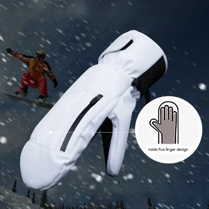 Winter Skiing Gloves Waterproof Snowboarding Touch Screen Thermal Thick Snow Gloves Men Women Snowmobile Warm Mittens