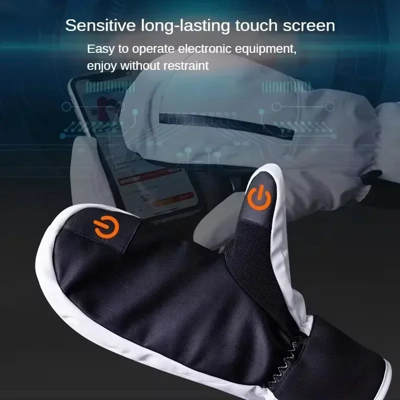 Winter Skiing Gloves Waterproof Snowboarding Touch Screen Thermal Thick Snow Gloves Men Women Snowmobile Warm Mittens