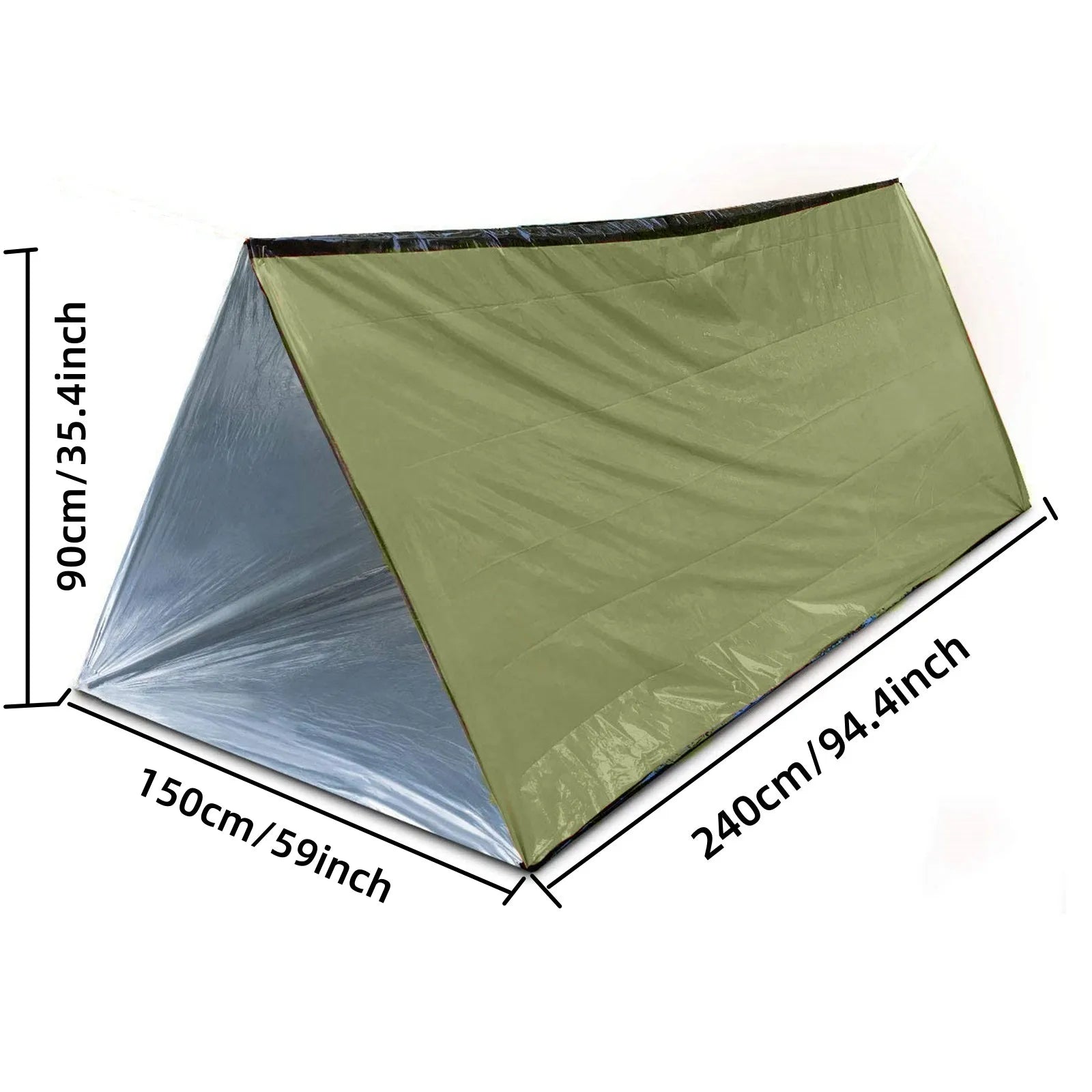 stretchable mylar tube tent 2 Person Emergency Shelter Bivy Survival Tent Kit Mylar Tube Tent Slee – LocalClothingCo