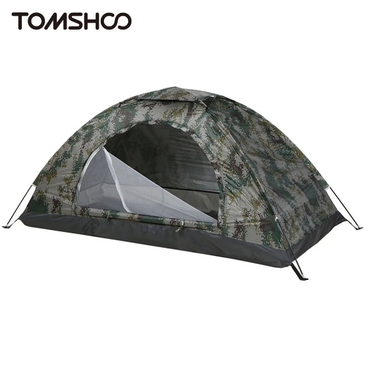 Tomshoo 1/2 Person Ultralight Camping Tent Single Layer Portable Hiking Tent Anti-UV Coating UPF 30+ for Outdoor Beach Fishing