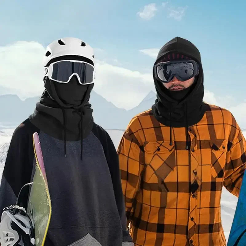 Winter Thermal Fleece Balaclava Scarf Outdoor Sports Ski Face Mask Neck Warmer Snood Hood Hat Windproof Cold Warm Riding Cap