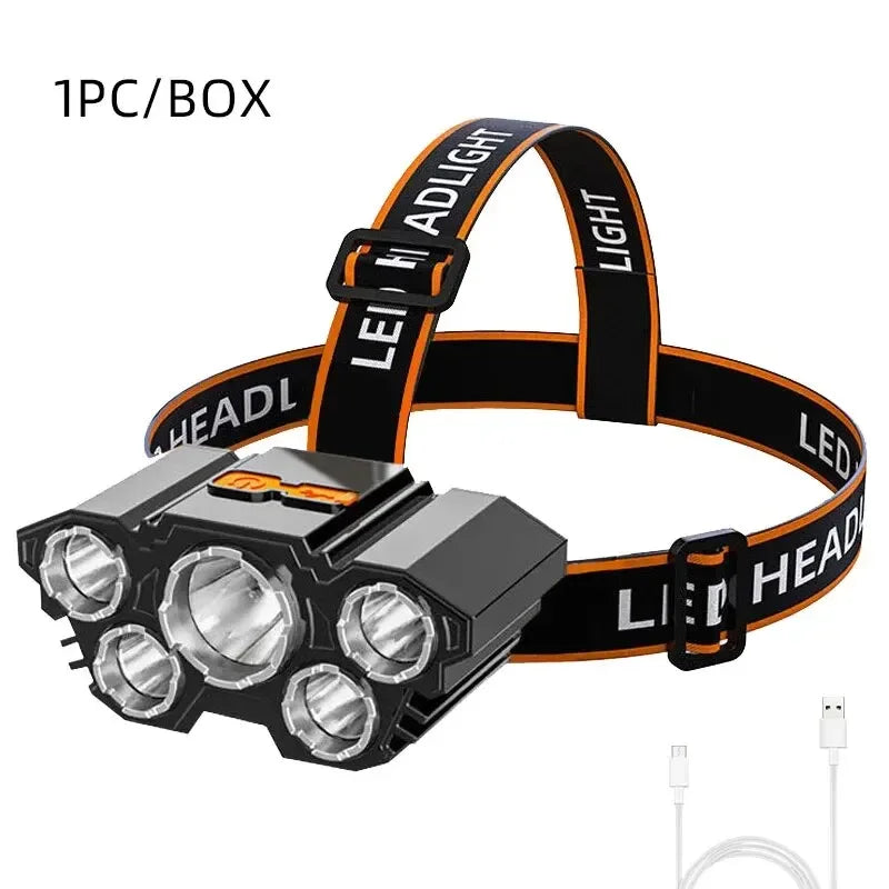 Rechargeable Led Headlamp Flashlight High Power Led Flashlights Cool Camping Gear Torch Ultra Powerful Rechargeable Headlight