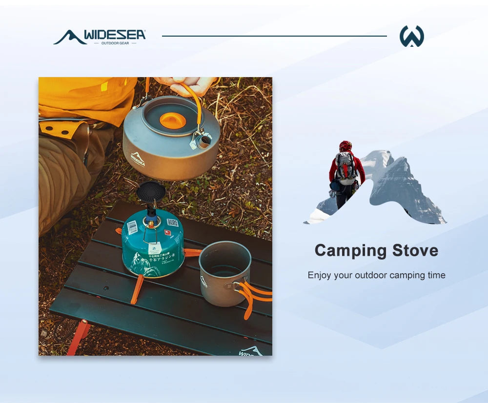 WIDESEA Camping Stove 3300W Power Mini Portable Camping Burner Hiking Riding Fishing Gear