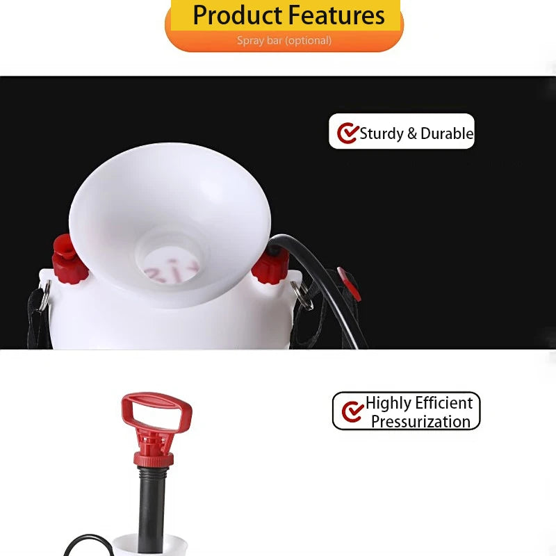 4/8L Portable Shower for Camping,Outdoor Shower with 3m Hose for Traveling Hiking,Multi-function Sprayer for Irrigation Car Wash