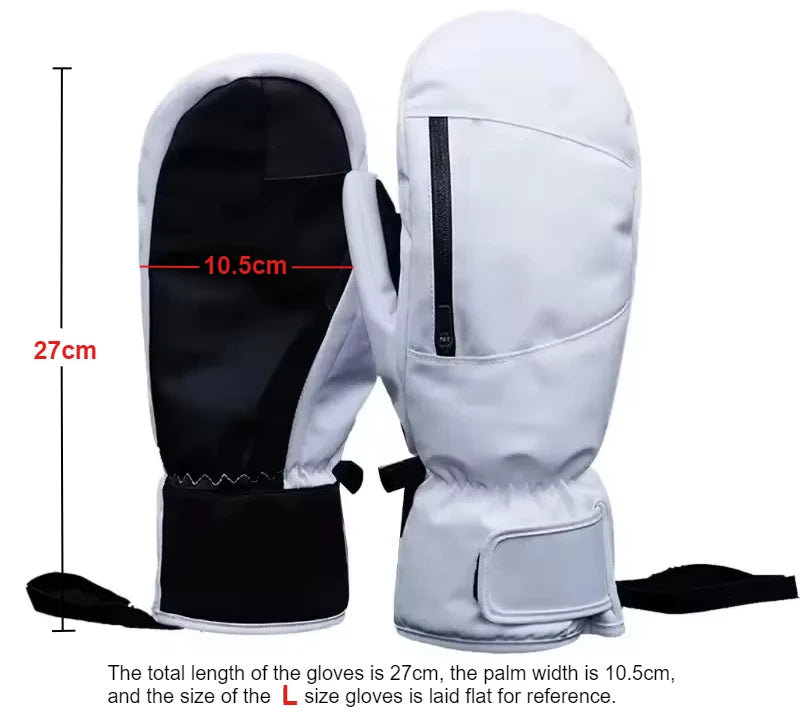 Winter Skiing Gloves Waterproof Snowboarding Touch Screen Thermal Thick Snow Gloves Men Women Snowmobile Warm Mittens