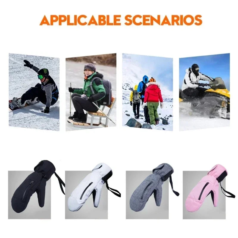 Winter Skiing Gloves Waterproof Snowboarding Touch Screen Thermal Thick Snow Gloves Men Women Snowmobile Warm Mittens