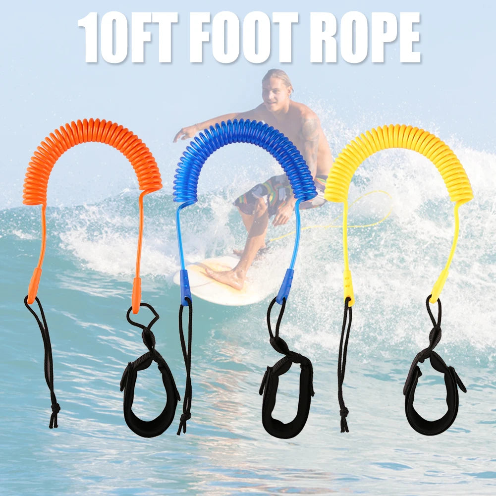 Surf Sup Ankle Leash Surfing Elastic Coiled Stand UP Paddle Board Leg Rope Surfboard Ankle Leash Surfboard Leash Leg Rope